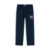 TOMMY HILFIGER Hlače Festive mornarska/rubin rdeča/bela