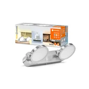 LEDVANCE SMART+ LEDVANCE SUN@Home Kopalnica LED stenski spot z dvema lučema - Sodobni - brušeno srebro - Kovina