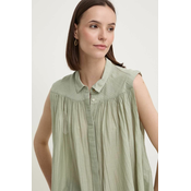 Košulja Pepe Jeans MINA za žene, boja: zelena, relaxed, s klasičnim ovratnikom, PL304892