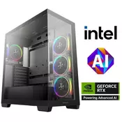 Racunalo INSTAR Gamer Titan V5, Intel Core i7 14700F up to 5.4GHz, Vodeno hladenje, 32GB DDR5, 2TB NVMe SSD, NVIDIA GeForce RTX5070Ti 16GB, No ODD, 5 god jamstvo
