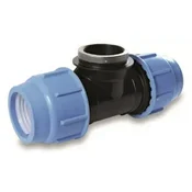 shumee PE T-kos z navojem 75-2\ F-75 modro tesnilo PN10