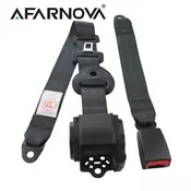 Afarnova Safety Belt 3 points Car Seat Belt Retractable Adjustable Auto Lap and Shoulder Belt Universal Red Back Beige Blue