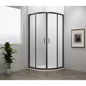 EASY BLACK Kvadrantna tuš kabina 900x900 mm, L/R, prozorno steklo - 90x90 cm - Polysan - EASY BLACK - 24 - Kvadrantne tuš kabine - 900 - 1900 - 900 - 6 - 14
