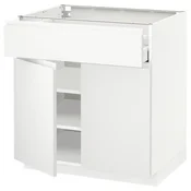METOD / MAXIMERA Podni element s fiokom/2 vrata, bela/Voxtorp matirano bela, 80x60 cm