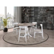Hanah Home Albero131 Trpezarijski set, Braon-Beli