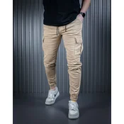 Denistar Muške pantalone 100/2541, Kargo, Bež