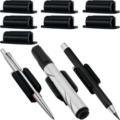 INF 3-delni komplet silikonskih samolepilnih nosilcev za pisala za mizo Black, (21692806)