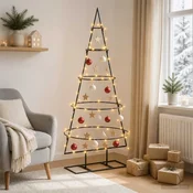Vidaxl Kovinsko božično drevesce s stojalom KUOPIO 125 cm Toplo bela