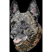 shumee Nizozemski ovčar - našitek v obliki psa, vezeni našitek, edinstvena dekoracija nahrbtnika znamke Art-Dog