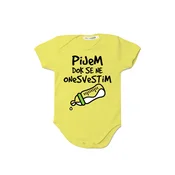Bodi za bebe Pijem dok se ne onesvestim cs3182, Žuti