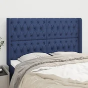 vidaXL vidaXL Vzglavje z ušesi modro 147x16x118/128 cm blago, (20952725)