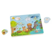 Glazbena drvena slagalica Viga Toys - Priroda