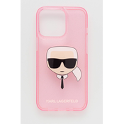 Karl Lagerfeld KLHCP13LKHTUGLP iPhone 13 Pro / 13 6,1 pink hardcase Glitter Karl`s Head (KLHCP13LKHTUGLP)