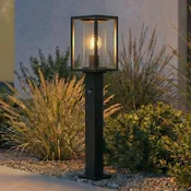 Lucande ulična svetilka Ferda, 60 cm, senzor, antracit, IP44 - Sodobni - Aluminij