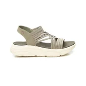 Xti za ženske. 14410002-KAKI Sandali 144100 zeleni (36), Tkanina, 3 do 5 cm, Priložnostno, Zelena