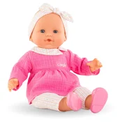 Punčka Lise Tulips Mon Grand Poupon Corolle z modrimi žmurkajočimi očmi in špuličastimi usti 36 cm od 24 mesecev