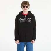 Mikina Thrasher Flame Embroidered Zip Hoodie Black XL