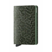 Usnjena denarnica Secrid Slimwallet Hexagon Green zelena barva