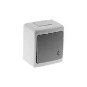 shumee Beta enojno hermetično stikalo, zvonec, sivo, IP44 /D.3610WD/