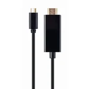 GEMBIRD A-CM-HDMIM-01 Gembird USB-C male to HDMI-male adapter, 4K 30Hz, 2 m, black