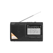 LTC Wilga 2016 prenosni radio FM/MW/SW, USB, SD, 10 W, vgrajena baterija 1000 mAh – črna