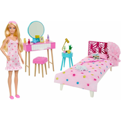 Mattel Barbie igrača - spalnica s punčko (HPT55)