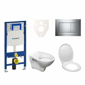 SIKOSSLPRO010 S-Line Pro wc školjka s kompletom Geberit Duofix 111.300.00.5 Sigma30 krom