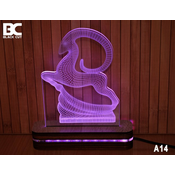Black Cut 3D Lampa jednobojna - Divokoza ( A14 )
