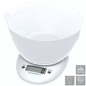 Omega OBSKWB kuhinjska tehtnica, s posodo 1,5 L, z LCD prikazovalnikom, do 3 kg