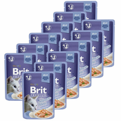 Hrana v vrečki BRIT Premium Cat Salmon in Jelly 12x85 g
