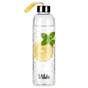 Northix Steklena steklenica za vodo 750 ml z bambusovim pokrovom