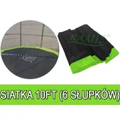 Zaščitna mreža za trampolin 10FT - 6 stebrov zelena