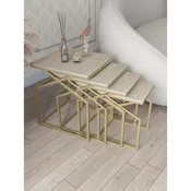 Hanah Home Uygar set stolica (umetnuti), zlatna (4 kom)