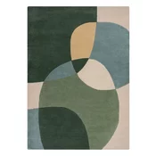 Zeleni rucno raden vunen tepih 160x230 cm Glow Green & Blue – Flair Rugs