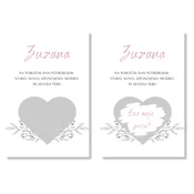 Personal Poročna kartica presenečenja/praskanka za pričo - Minimalist Floral Barva: Zlati