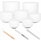 Sela Crystal Singing Bowl Set Frosted 440Hz