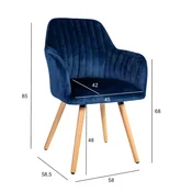 Homestar Stol ARIEL temno moder