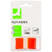 Samolepilni lističi  25x43mm 50 listov film polprozoren Q-Connect KF03636 oranžni
