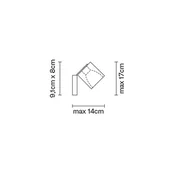 Fabbian Cubetto stenska svetilka G9 krom/čista - Dnevna soba/jedilnica - Dizajn - prozoren, sijajni krom - Steklo