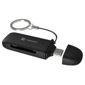 Natec SCARAB C čitalnik spominskih kartic, konektor USB-C, max 2TB, črni