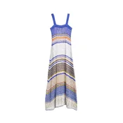 Desigual Pletena obleka kraljevo modra / temno rjava / oranžna / off-bela
