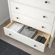 HEMNES Komoda sa 6 fioka, belo bajcovano, 108x131 cm