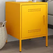 Vidaxl vidaXL Nočna omarica gorčično rumena 36x39x50,5 cm jeklo