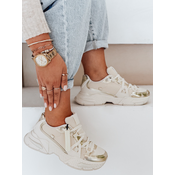 Sneakersy damskie beżowe Dstreet