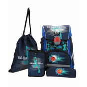 ABC123 TORBA ŠOLSKA 4-DELNI SET LED KOŠARKA