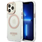Guess Etui Guess Metal Outline MagSafe na iPhone 13 Pro Max - zlate