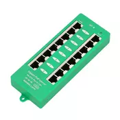Extralink 8-portni | Gigabit PoE injector | Aktiven, 8 portov Gigabit 802.3at/af, Način A