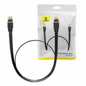 Kabel Baseus Cat 7 UTP Ethernet RJ45 ravni kabel 1m crni