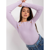 Light purple fitted classic sweater