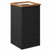 Vidaxl Vrtno korito črno 40x40x80 cm poli ratan